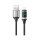 Kabel USAMS Kabel pleciony lightning 1,2m LED 2,4A srebrno-czarny